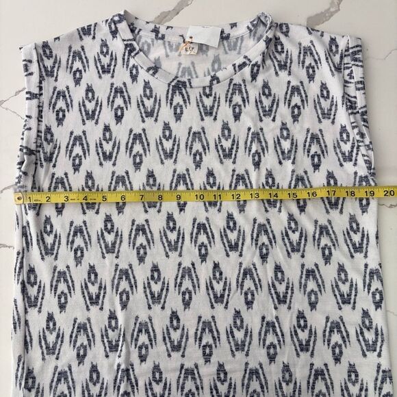 Gap | Women’s White Black Sleeveless Knit Geometric Printed Shirt Blouse Size S - Picture 15 of 16
